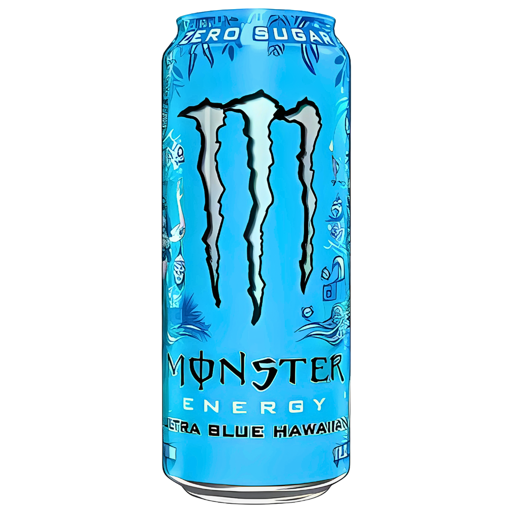 Monster Energy Drink Ultra Blue Hawaiian Zero Sugar USA (20x473ml) (Loose Cans)