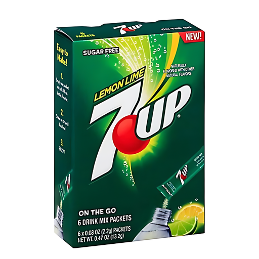 7up Drink Mix Lemon Lime Flavour Zero Sugar Sachets USA (6 Sticks) (12×13.2g)