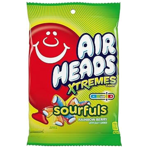 Airheads Xtreme Sourful Rainbow Berry Peg bags USA (12 x 108g)